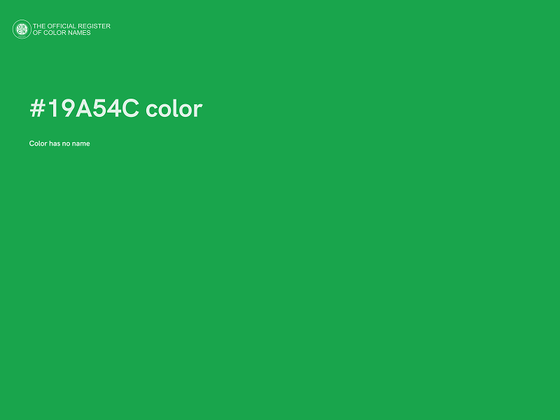 #19A54C color image