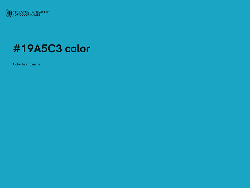 #19A5C3 color image