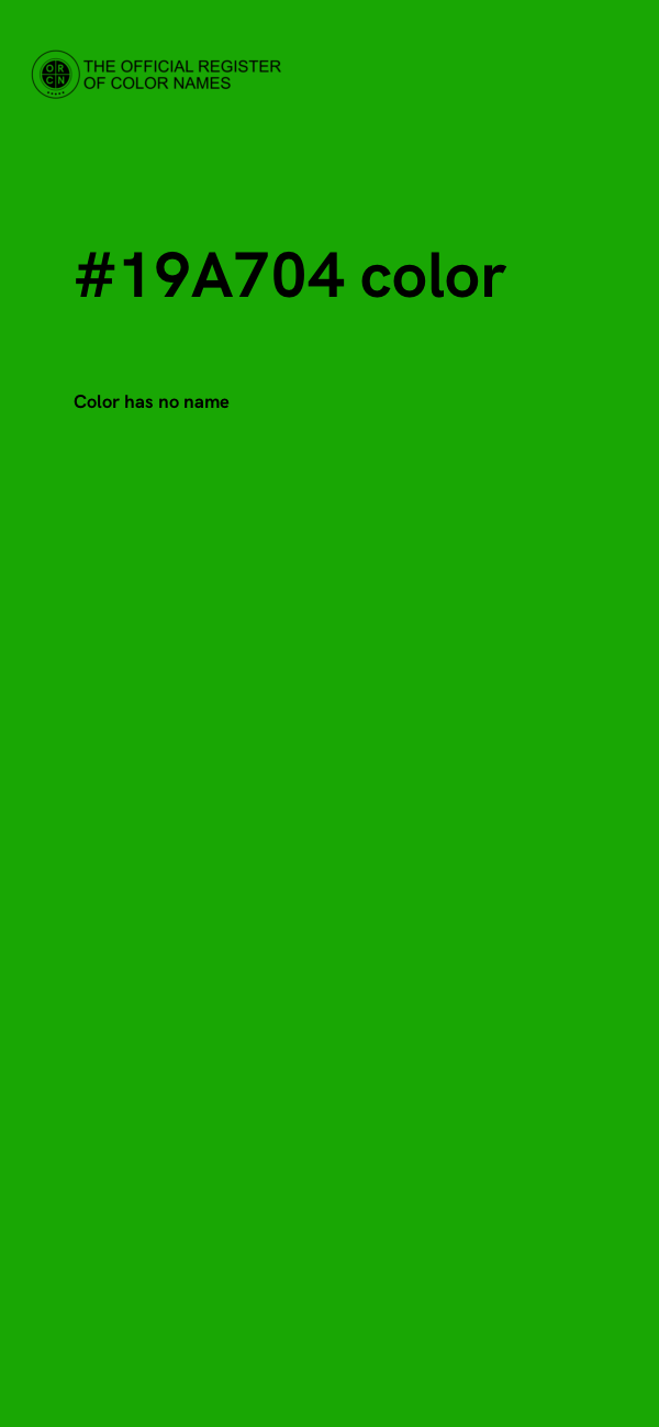 #19A704 color image