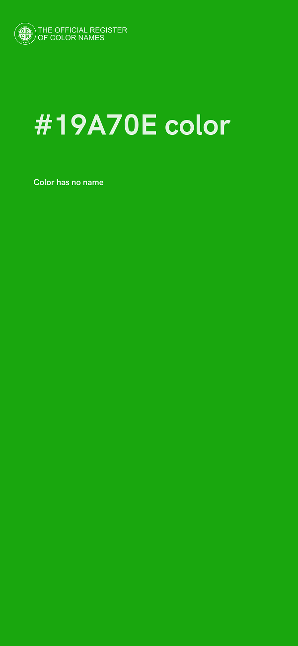 #19A70E color image