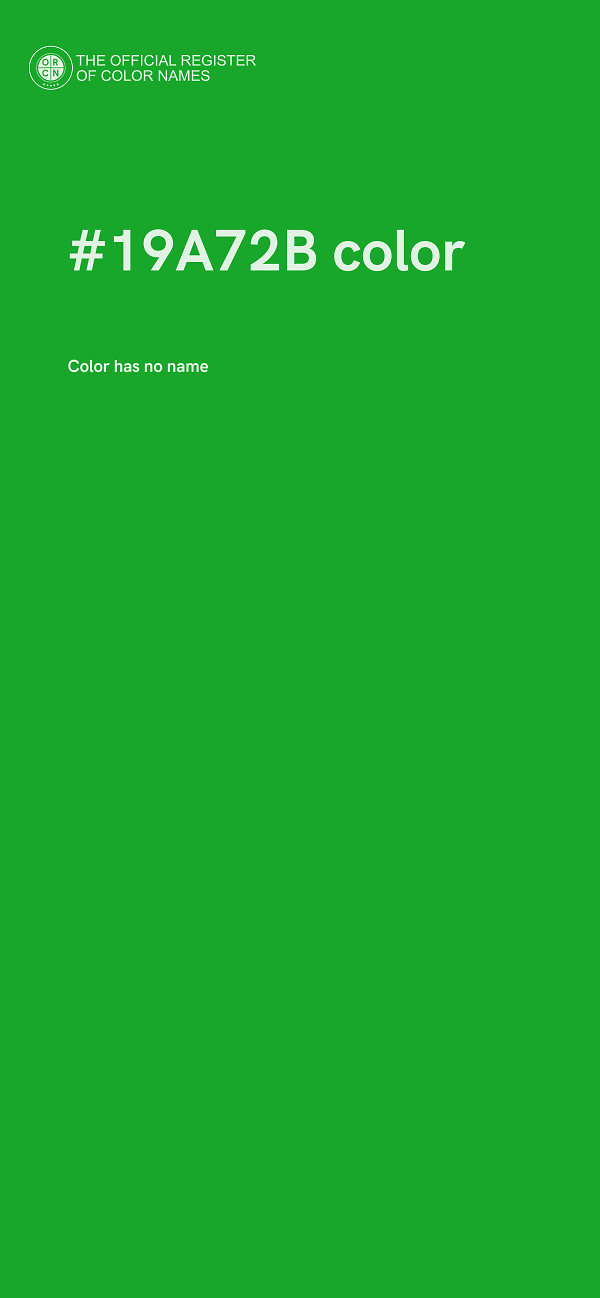 #19A72B color image