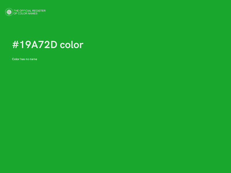 #19A72D color image