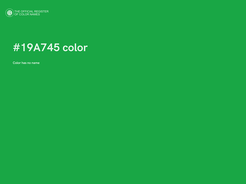 #19A745 color image