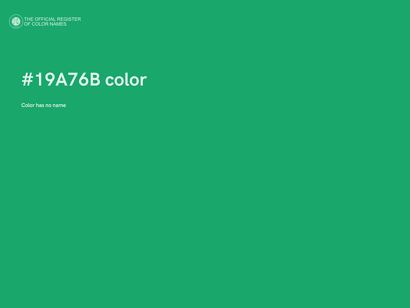 #19A76B color image