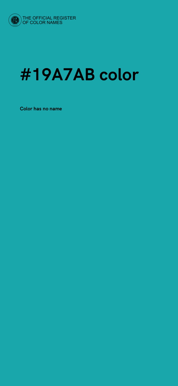 #19A7AB color image