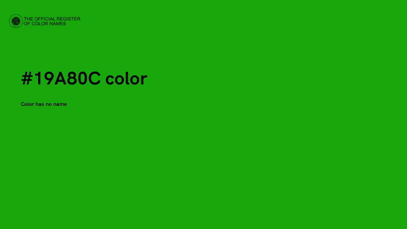 #19A80C color image