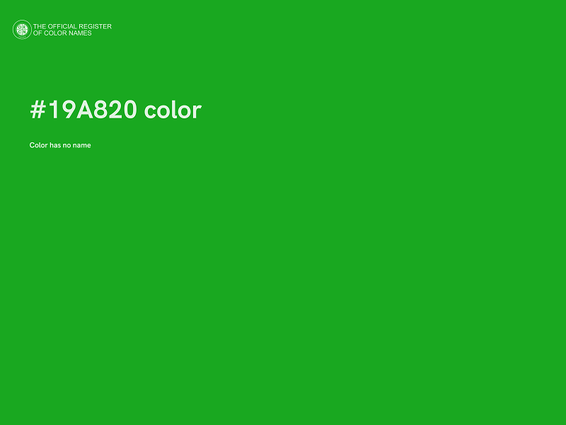 #19A820 color image