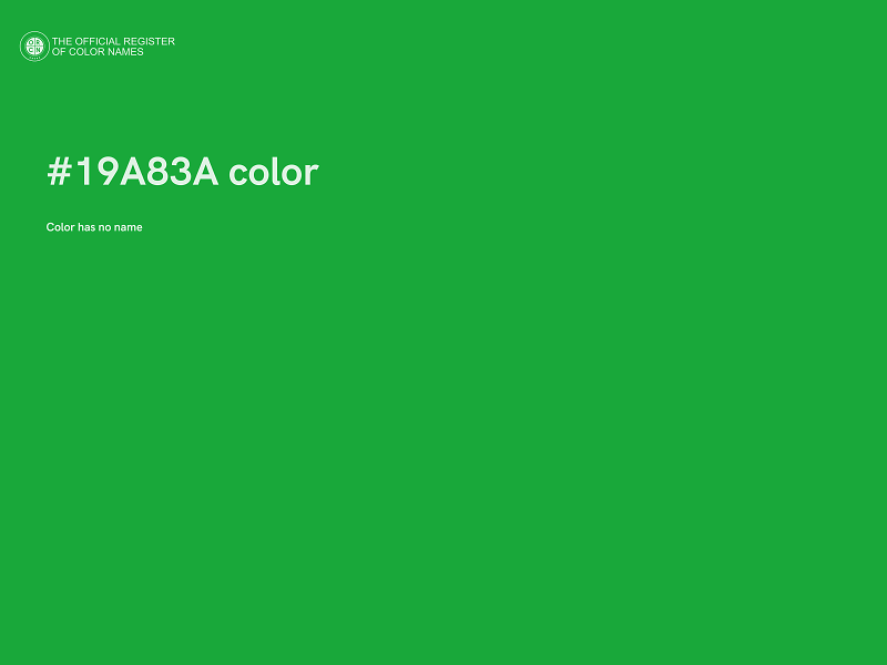 #19A83A color image