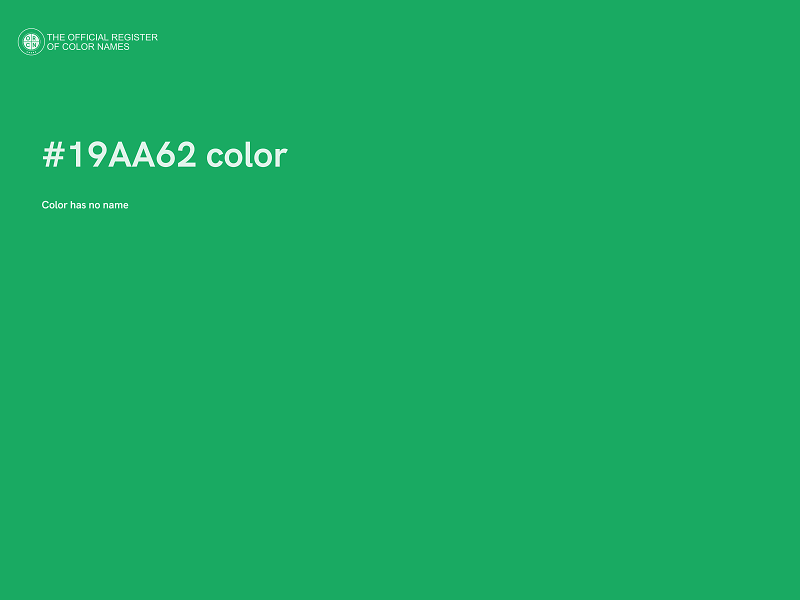 #19AA62 color image