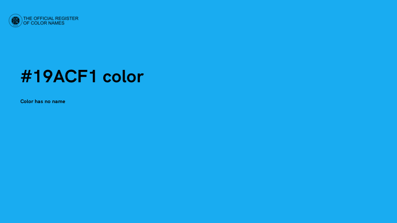 #19ACF1 color image