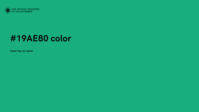 #19AE80 color image