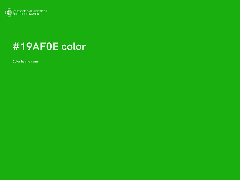 #19AF0E color image