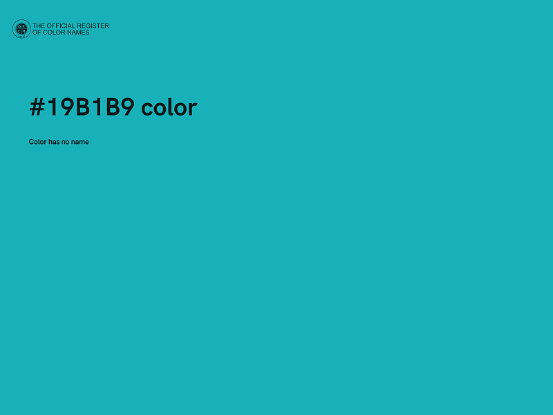 #19B1B9 color image