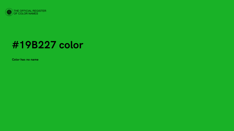 #19B227 color image