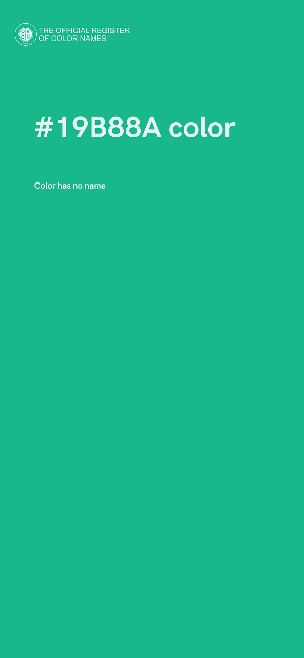 #19B88A color image