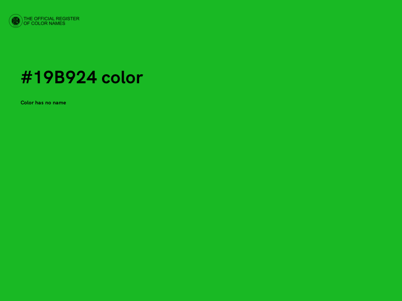 #19B924 color image