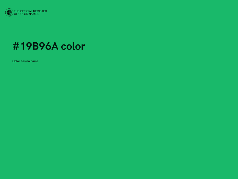 #19B96A color image