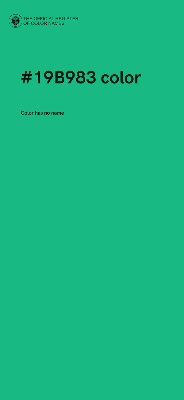 #19B983 color image