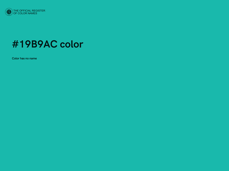 #19B9AC color image