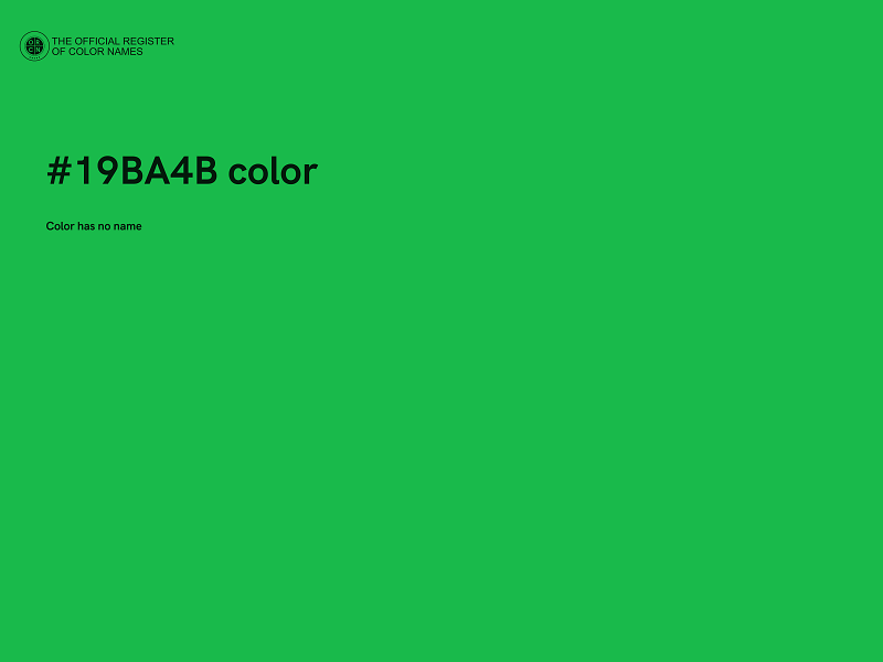 #19BA4B color image