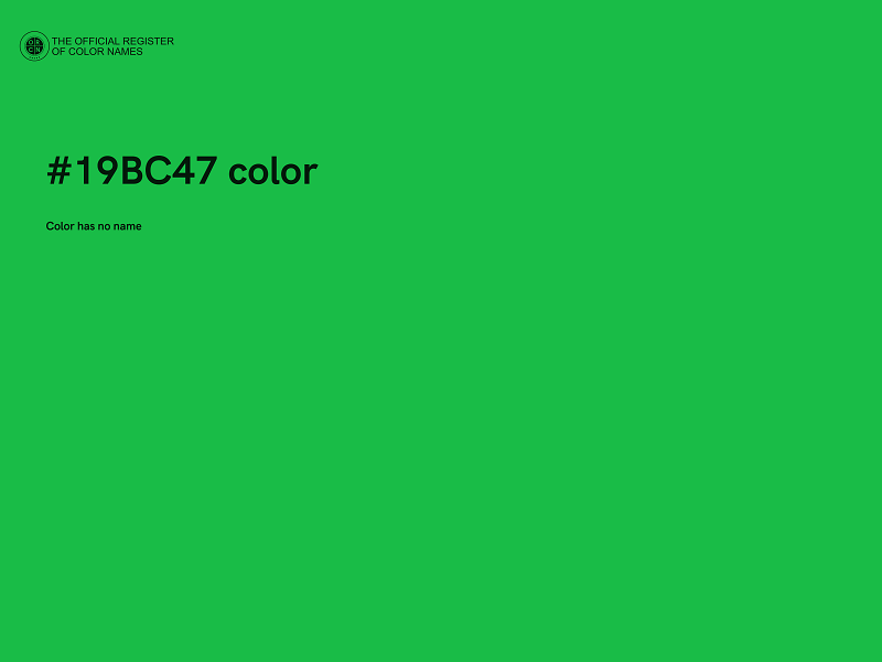 #19BC47 color image