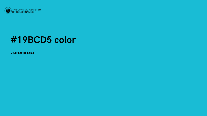 #19BCD5 color image