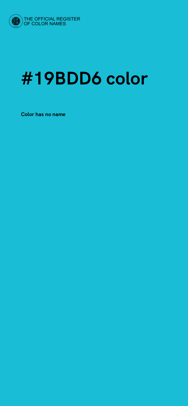 #19BDD6 color image