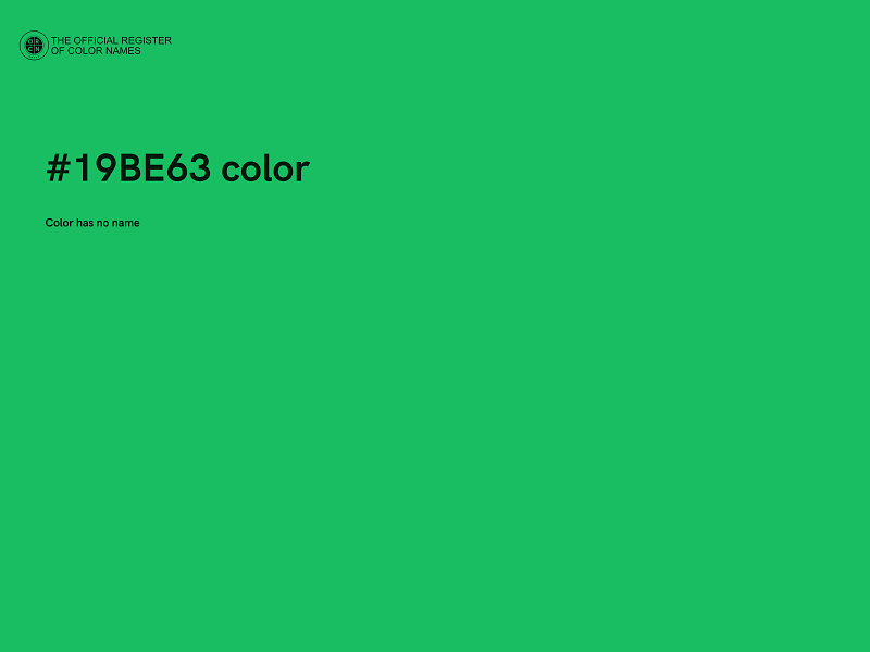 #19BE63 color image
