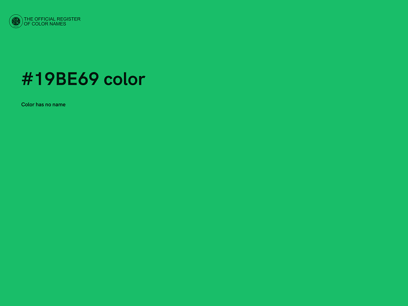 #19BE69 color image