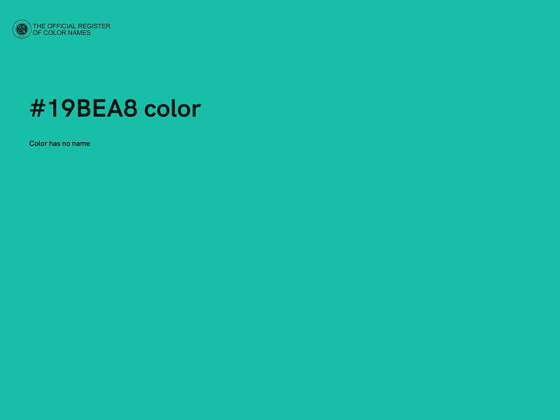 #19BEA8 color image