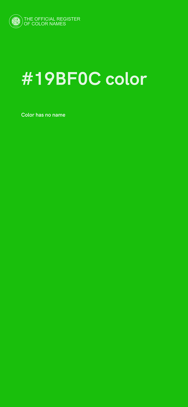 #19BF0C color image