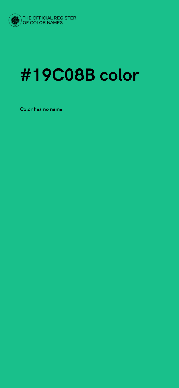 #19C08B color image