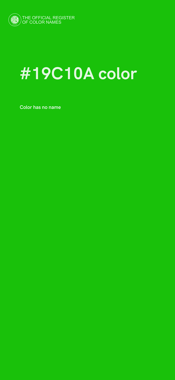 #19C10A color image