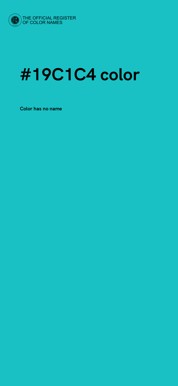 #19C1C4 color image