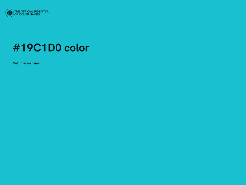 #19C1D0 color image