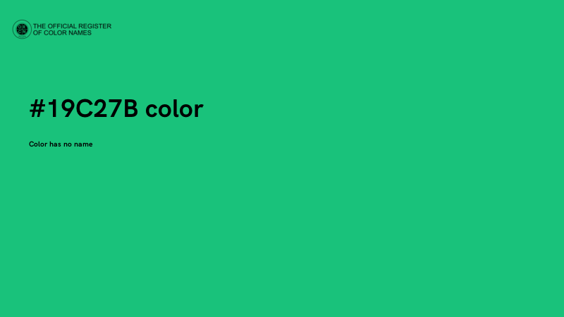 #19C27B color image
