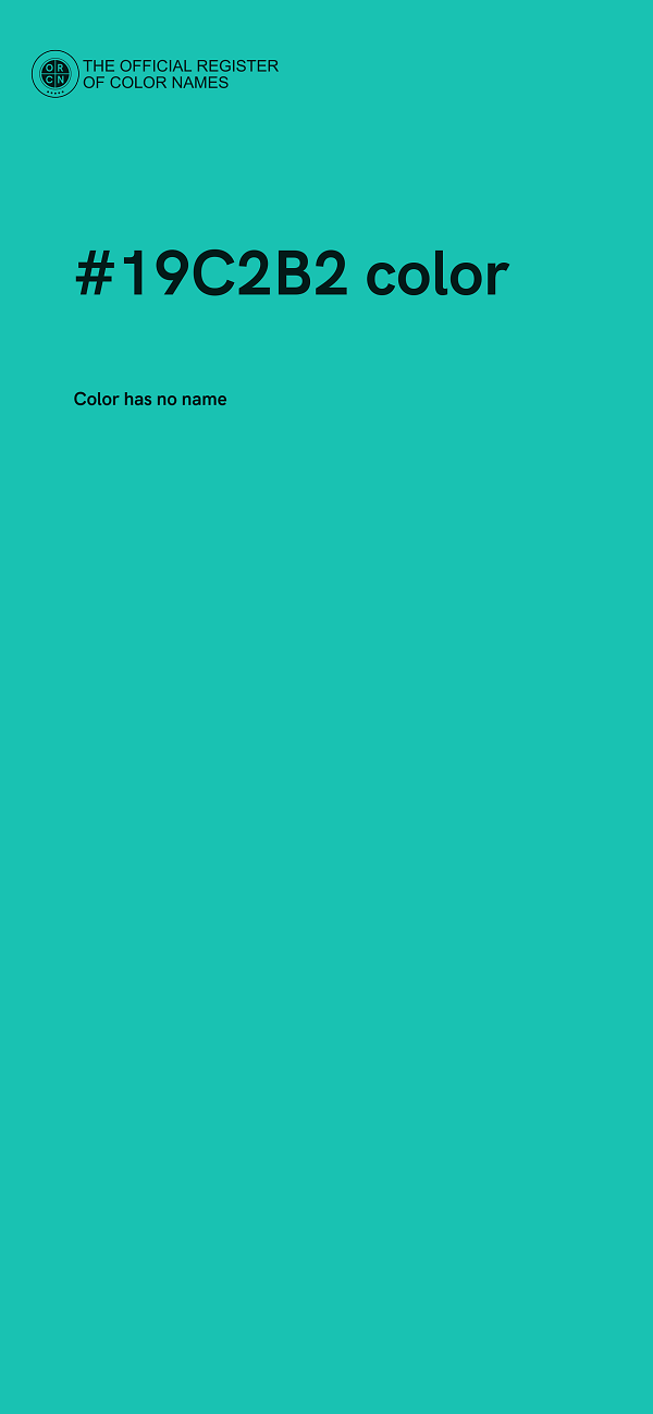 #19C2B2 color image