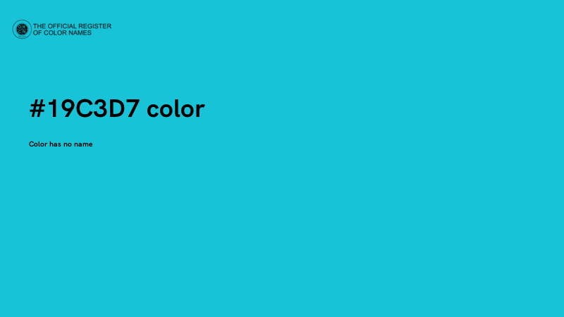 #19C3D7 color image