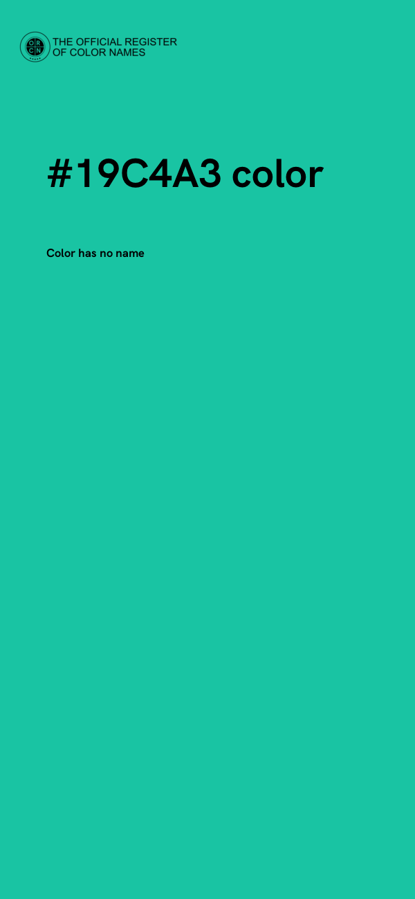 #19C4A3 color image