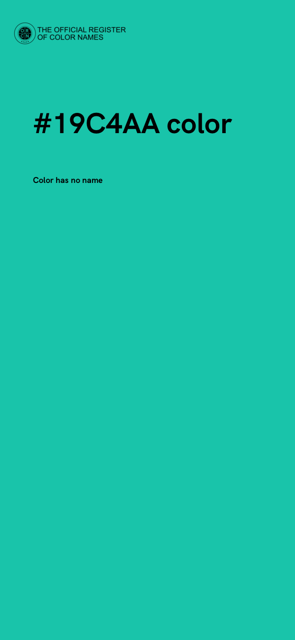#19C4AA color image