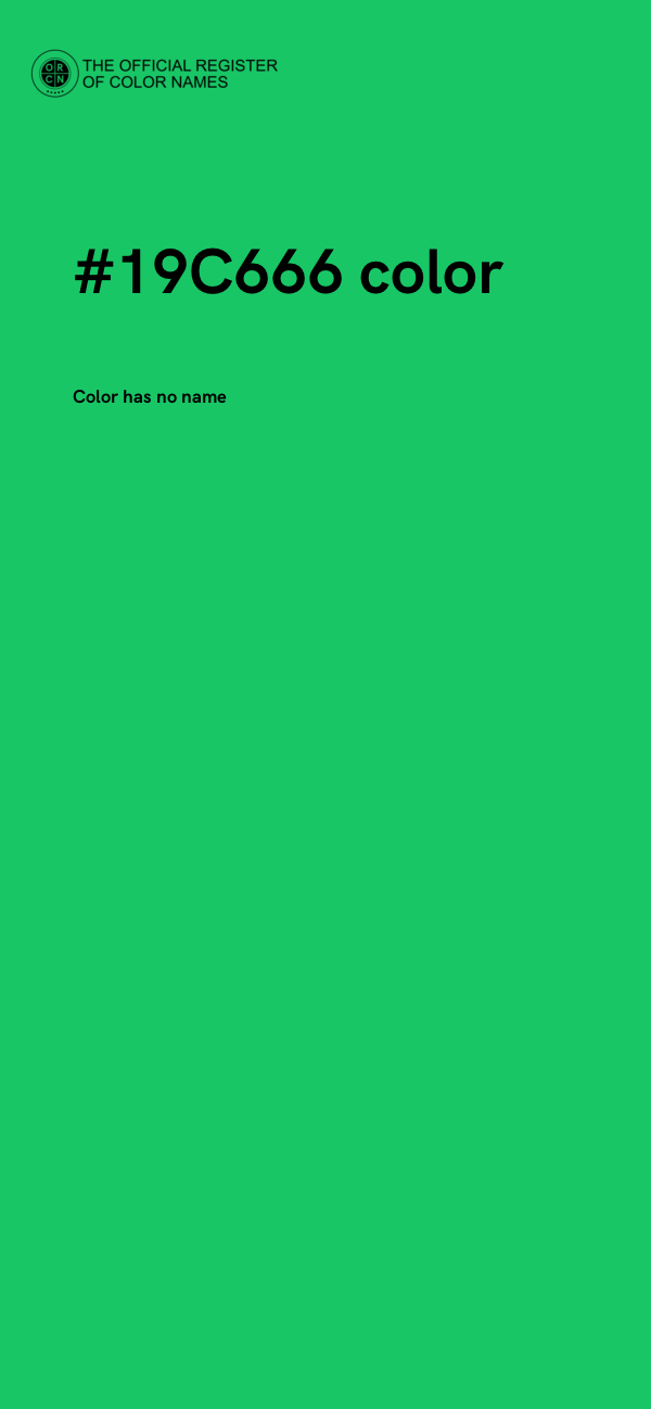 #19C666 color image