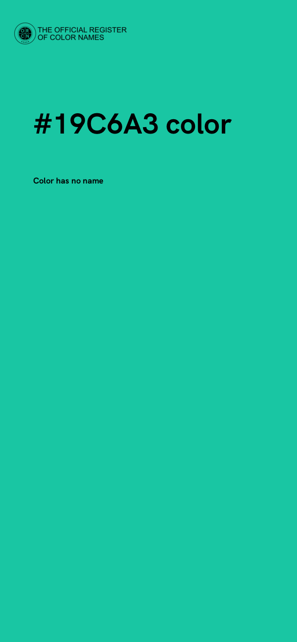 #19C6A3 color image