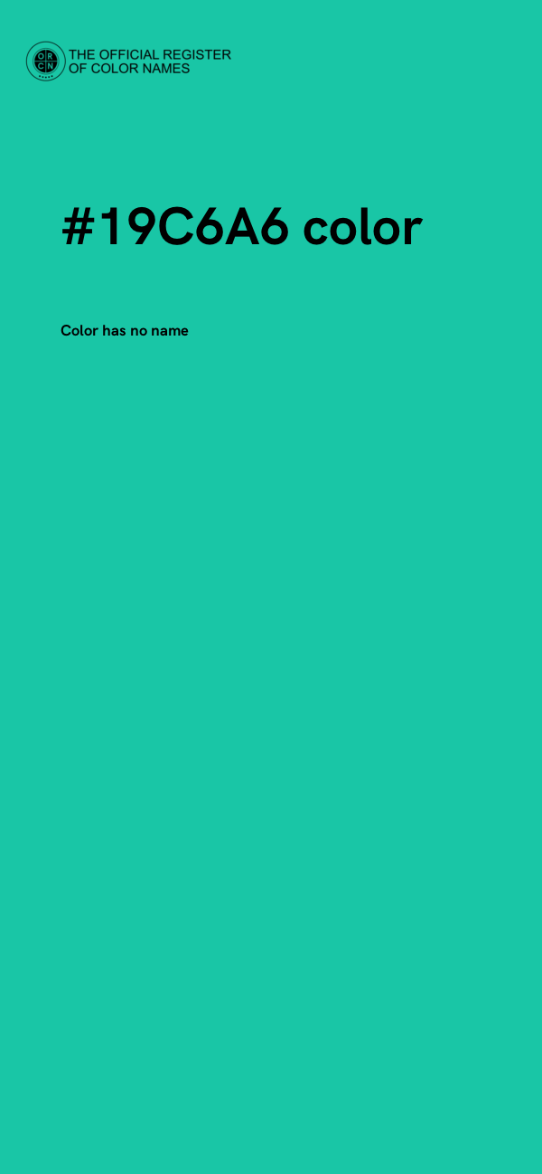 #19C6A6 color image