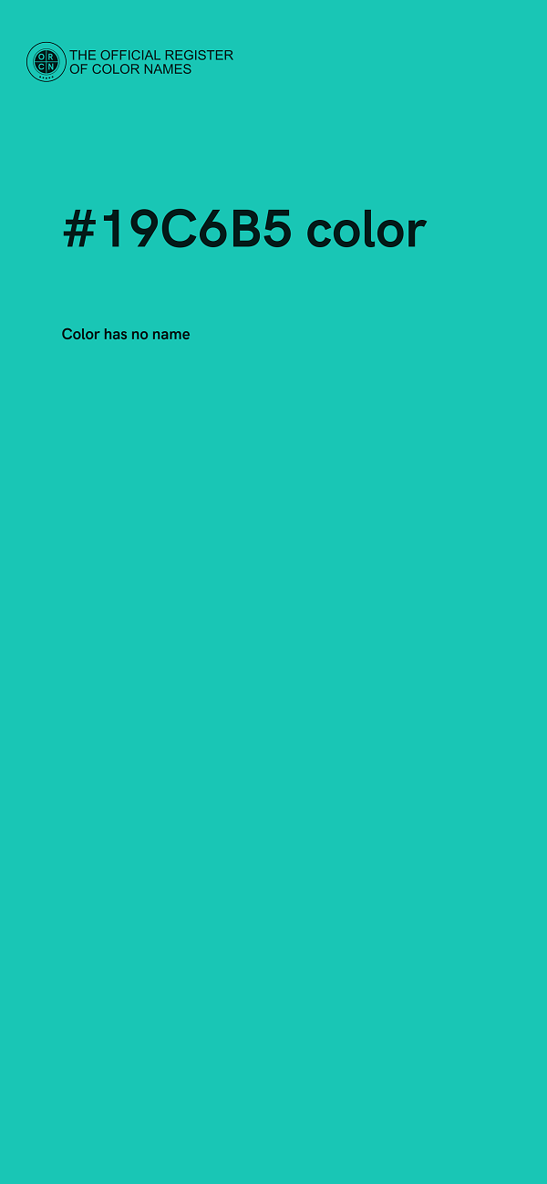#19C6B5 color image
