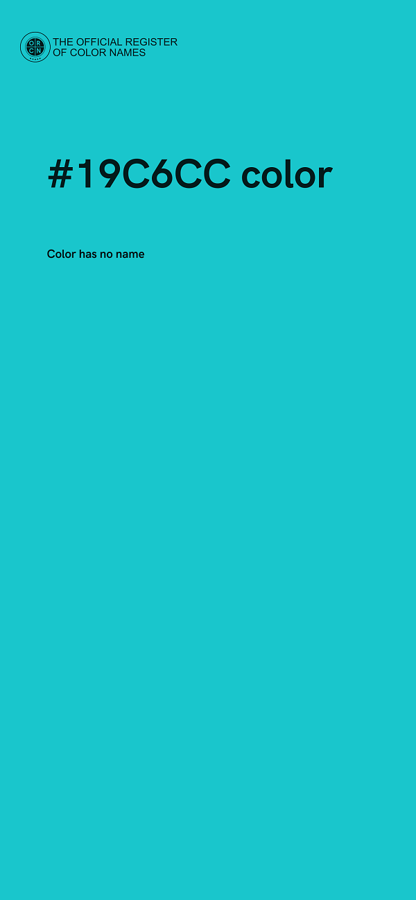 #19C6CC color image