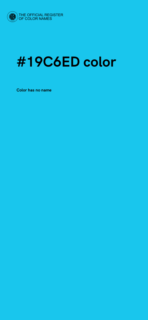 #19C6ED color image