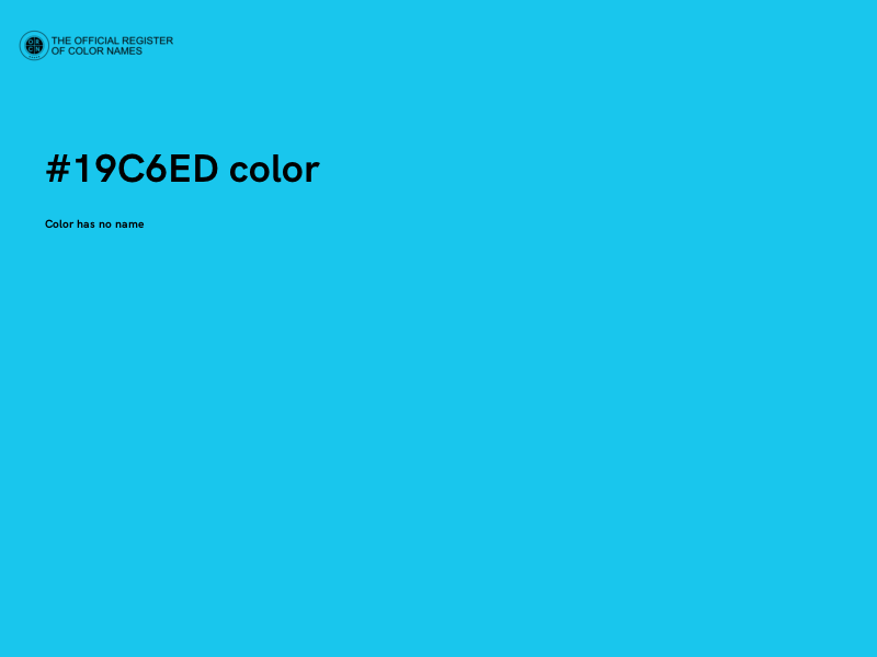 #19C6ED color image