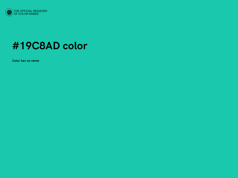 #19C8AD color image