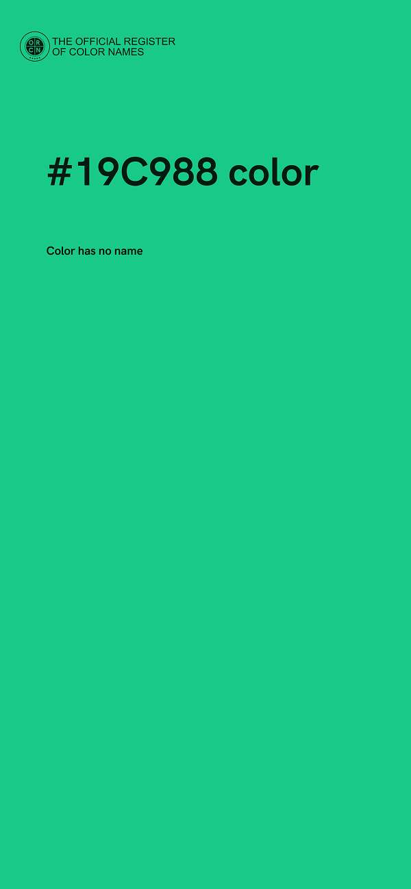 #19C988 color image