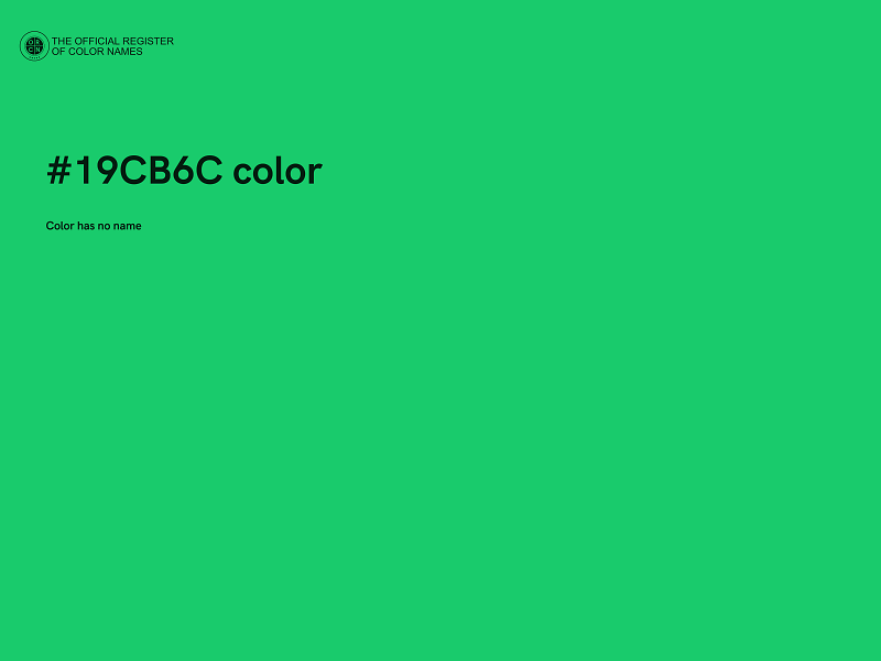 #19CB6C color image
